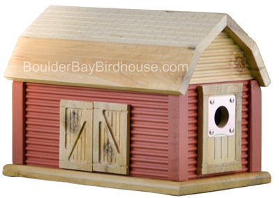 Barn Birdhouse with Autumn Haze & Natural Cedar