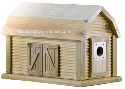 Barn Birdhouse with Natural Cedar & Natural Cedar