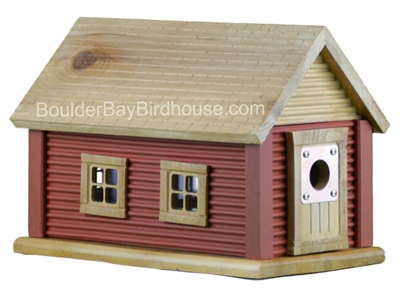 Cabin Birdhouse with Autumn Haze & Natural Cedar