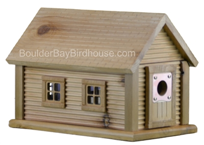 Cabin Birdhouse with Natural Cedar & Natural Cedar