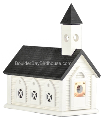 Church Birdhouse with Antique White & Antique White